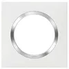 Image de Plaque carrée monobloc Dooxie - 1 poste- Blanc bague effet chromé