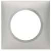 Image de Plaque carrée monobloc Dooxie - 1 poste- Effet aluminium