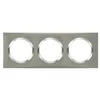 Image de Plaque carrée Dooxie - 3 postes - Entraxe 71mm - inox brossé