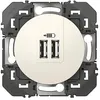 Image de Legrand - Double prise USB-A 2,4A 12W à composer - Dooxie - blanc