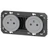 Image de Legrand - Double prise 2P+T 16A précâblée - Dooxie - aluminium