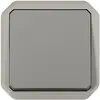 Image de Legrand PLEXO New Interrupteur 1-fois en saillie pour locaux humides, utilisation, IP55 gris, 069511L, Bouton + interrupteur, Gris