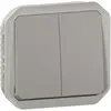 Image de Legrand Plexo New Insert, interrupteur pour montage en surface en milieu humide, produit convertible 3 en 1, Bouton + interrupteur, Gris