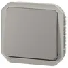 Image de Poussoir NO PLEXO 10 A avec enjoliveur finition gris - LEGRAND - 069540L