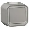 Image de Poussoir NO lumineux avec voyant étanche PLEXO 10 A livré complet pour fixation saillie gris (boîte de 10) - LEGRAND - 069722L