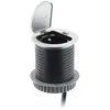 Image de Otio - Bloc prise encastrable + clapet + port USB Inox