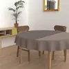 Image de Nappe anti-tâches ronde 180 cm ALIX moka, par Soleil d'Ocre