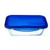 Image de PYREX COOK&GO Plat de conservation rectangulaire 1,7l 24x18cm + Couvercle bleu
