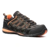 Image de Baskets de sécurité basse HELVITE S1P SRA HRO en cuir velours noir/orange P42 COVERGUARD 9HEVL42