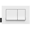 Image de Plaque de commande JACOB DELAFON, double touches rectangulaires, Blanc brillant
