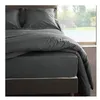 Image de Drap housse percale Méline 2 LABELISSIM - Gris Ardoise - 90 x 190 cm