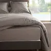 Image de Drap housse percale Méline 2 LABELISSIM - Gris Cendre - 90 x 190 cm
