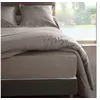 Image de Drap housse Cendre en percale de coton 180 x 200 x 30 cm