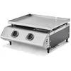 Image de Plancha Cadix 2 feux COOKING BOX 45.5 x 36 cm en inox - Tiroir graisse - Jusqu'à 6 convives 6.3 kW