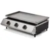 Image de Plancha à gaz Cadix 3 feux - COOKING BOX - Plaque inox 62 x 37,5 cm - Tiroir graisse - Jusqu'à 8 convives - 9,45 kW