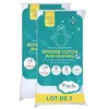 Image de lot de 2 proteges matelas bébé anti acariens - 60x120 cm - alese imperméable - bouclette 100% coton - absorbant