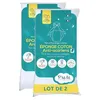 Image de lot de 2 proteges matelas bébé anti acariens - 70x140 cm - alese imperméable - bouclette 100% coton - absorbant - oeko tex