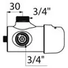Image de Mitigeur de douche temporisé TEMPOMIX apparent M3/4 30s - DELABIE - 790000