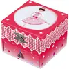 Image de Trousselier - Boite à bijoux musicale cube Ballerine rose