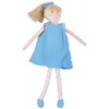 Image de Poupée en Robe 30 cm - Coton Bio Bleu Ciel Trousselier