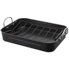 Image de Plat à Four En Tole D'acier Avec Une Grille - 38x29cm