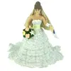Image de Figurine mariée dentelle : châtain papo