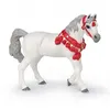 Image de 51568 cheval arabe blanc en tenue de parade