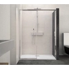 Image de Paroi de douche MACAO sans seuil 142-155 cm blanc transparent avec partie fixe droite KINEDO PA649BTNED