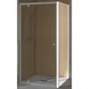 Image de Paroi de douche SUPRA III FIXE 80cm profilé blanc avec verre transparent - KINEDO - PA1571BTN