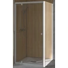 Image de Paroi de douche SUPRA III FIXE 80 cm profilé blanc avec verre transparent KINEDO PA1571BTN