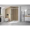 Image de Porte coulissante SUPRA III C 100cm blanc verre transparent - KINEDO - PA1540BTN