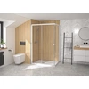 Image de Paroi de douche SUPRA III A 80 cm accès d'angle coulissant droite fixe gauche KINEDO PA1581BTNG