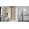 Image de SUPRA 3V 2 volets coulissants 80cm profilé blanc verre transparent - KINEDO - PA1550BTN