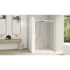 Image de Parois de douche SMART DESIGN coulissant 167 - 180 cm profilé blanc avec verre transparent KINEDO PA9218BTNE