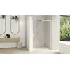 Image de Paroi de douche SMART DESIGN C 147-160cm coulissant profilé blanc sans seuil verre transparent droite largeur 160cm - KINEDO - PA9236BTNED