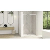 Image de Paroi de douche SMART DESIGN C 147 - 160 cm coulissant profilé blanc sans seuil verre transparent gauche largeur 160 cm KINEDO PA9236BTNEG