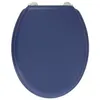 Image de GELCO DESIGN Abattant WC Dolce - Charnieres inox - Bois moulé - Bleu marine