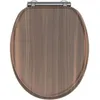 Image de Abattant WC - Walnut Noyer - MDF FSC - Frein de chute - Charnières métal graphite brossé