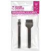 Image de 2 perforateurs 2 et 6 dents pour cuir et pâte polymère