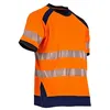 Image de T-shirt manches courtes Lampion haute visibilité, anti-UV - Orange/Marine - T7 XXXL - LMA - 9193 T3XL