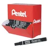 Image de Pack de 30+ 6 marqueur permanent indélébile Pentel N60 pointe biseautée 3,9 à 5,5 mm noir