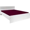 Image de Lit adulte PARISOT BOSTON 140 x 190 cm blanc, tête de lit incluse, piètement fixe