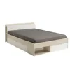 Image de Lit avec rangements modulable 140 x 190 /200 cm - Coloris : Blanc et naturel - DEBAR
