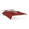Image de Lit avec rangements 140 x 190 cm - 2 tiroirs et 1 niche - Coloris : blanc - PABLO
