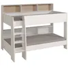 Image de Jim lit enfant superpose contemporain decor chene brooklyn et blanc - l 90 x l 200 cm
