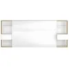 Image de Tête de lit avec chevets MISTA - 160 cm - Blanc et chêne