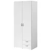 Image de PARISOT - Armoire VARIA - Décor blanc - 2 portes battantes + 2 tiroirs