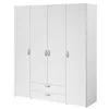 Image de Armoire varia - décor blanc - 4 portes battantes + 2 tiroirs - l 160 x h 185 x p 51 cm - parisot