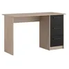 Image de Bureau droit 3 tiroirs - Décor chêne Brooklyn - L 121,4 x P 55 x H 74.5 cm - ESSENTIELLE