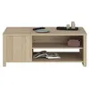 Image de Table basse BETTY rectangulaire - En panneau de particules revetu papier - Décor chene - Classique - L110 x H42 x P60 cm